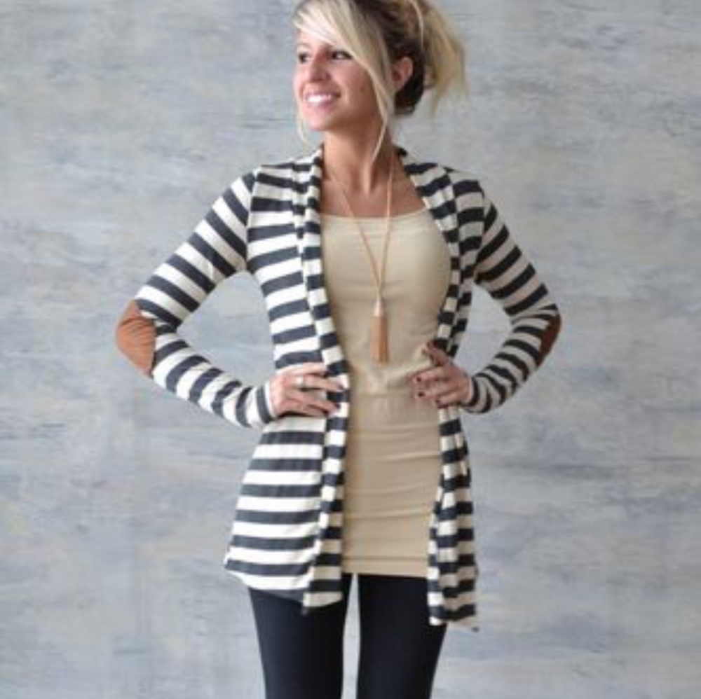 Cardigan (elbow patches!) with cami